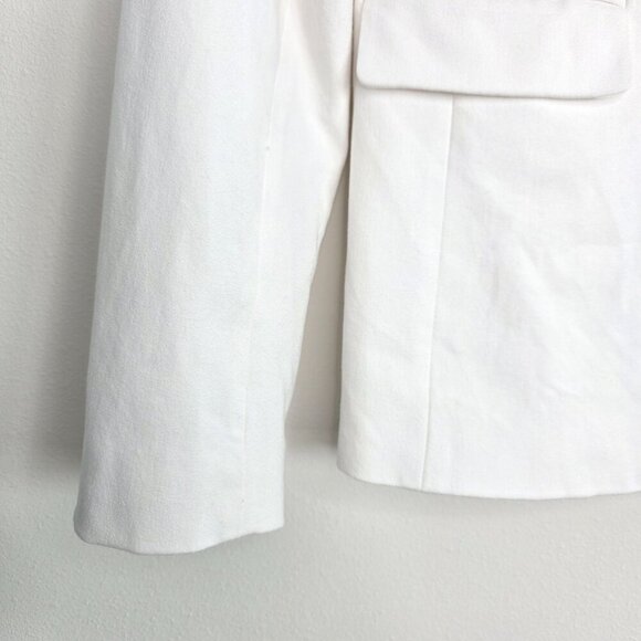 1901 White Cotton Blend Blazer Single Breasted Jacket Spring and Summer Coat - Picture 8 of 16